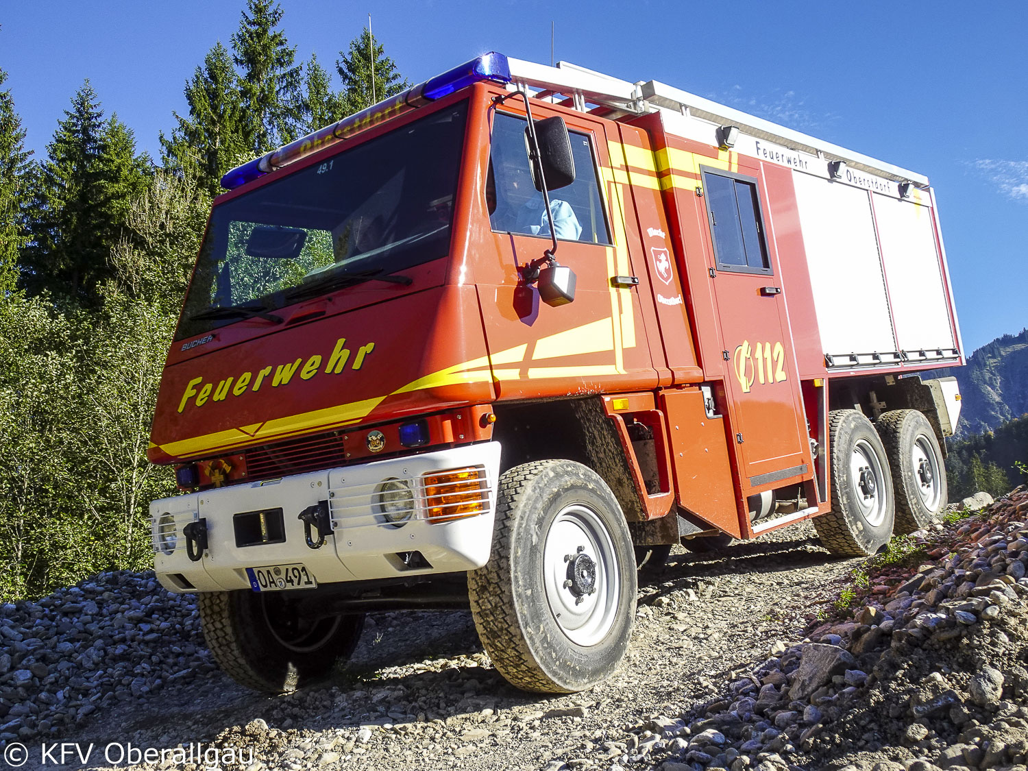 Fahrertraining in der Kiesgrube in Oberstdorf