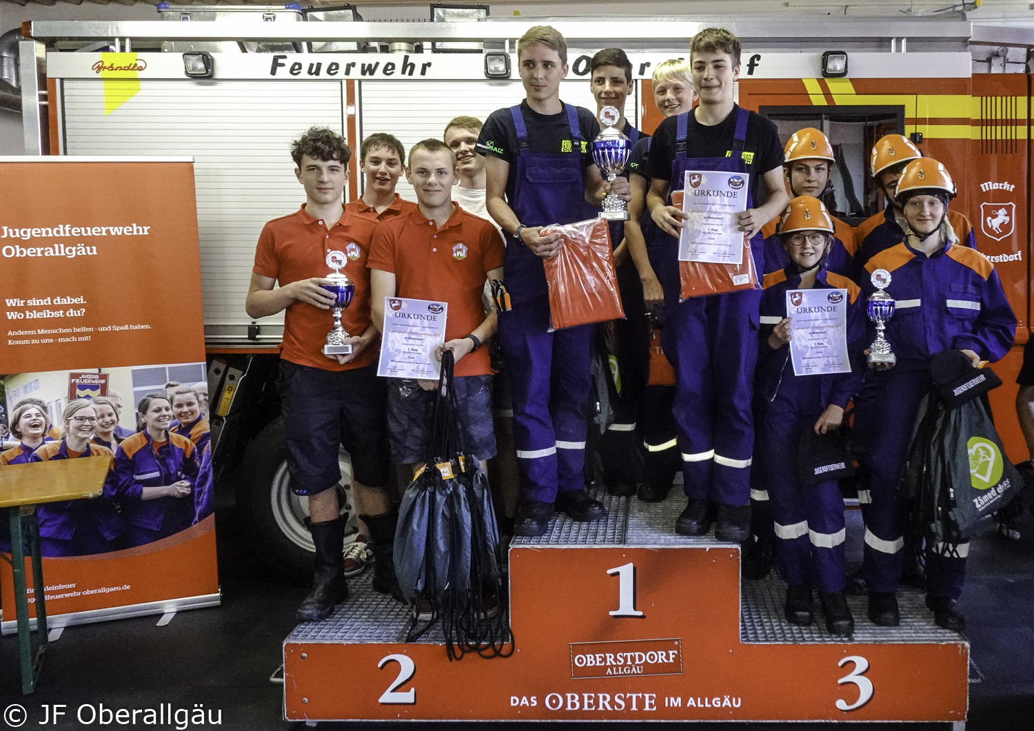 Kreisjugendfeuerwehrtag in Oberstdorf - Siegermannschaften