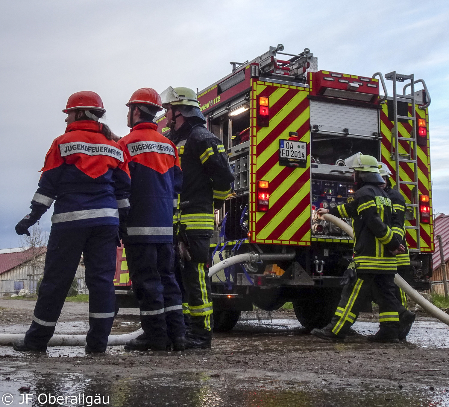 Großübung der Jugendfeuerwehren der Gemeinde Dietmannsried