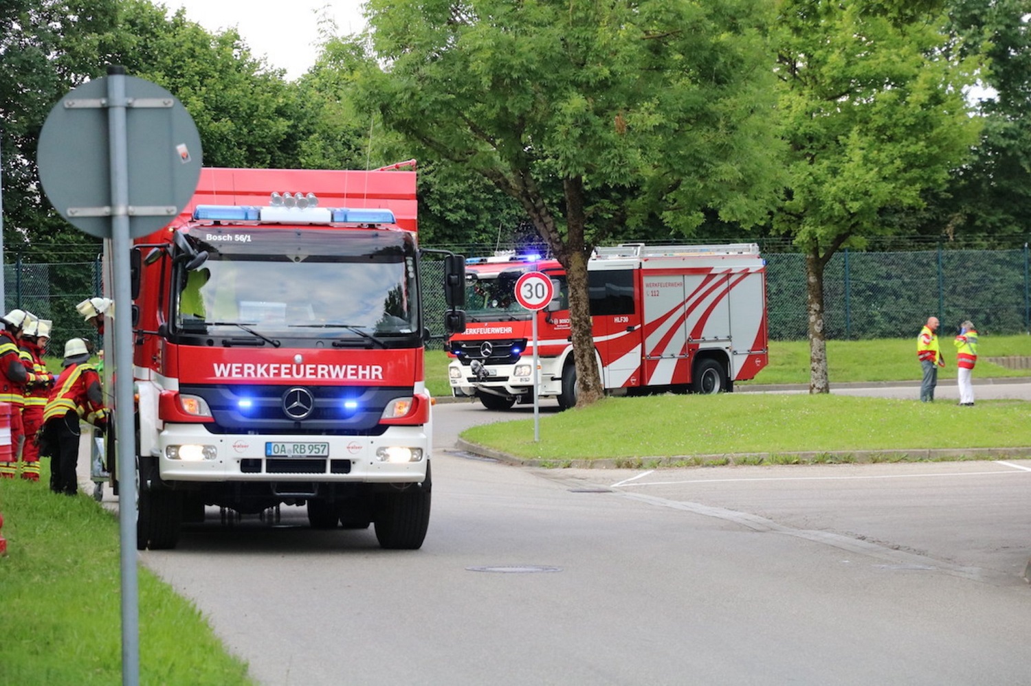 Übung Werkfeuerwehr Bosch Immenstadt/Blaichach