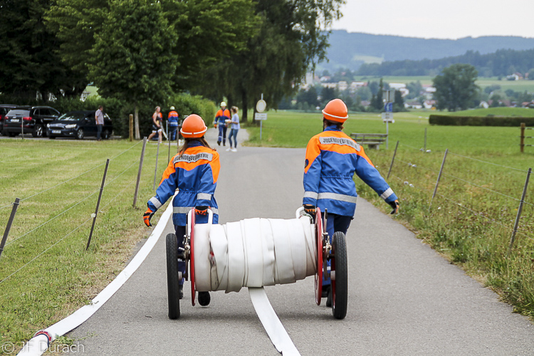 Jugendfeuerwehr Durach - Verlegung einer B-Leitung