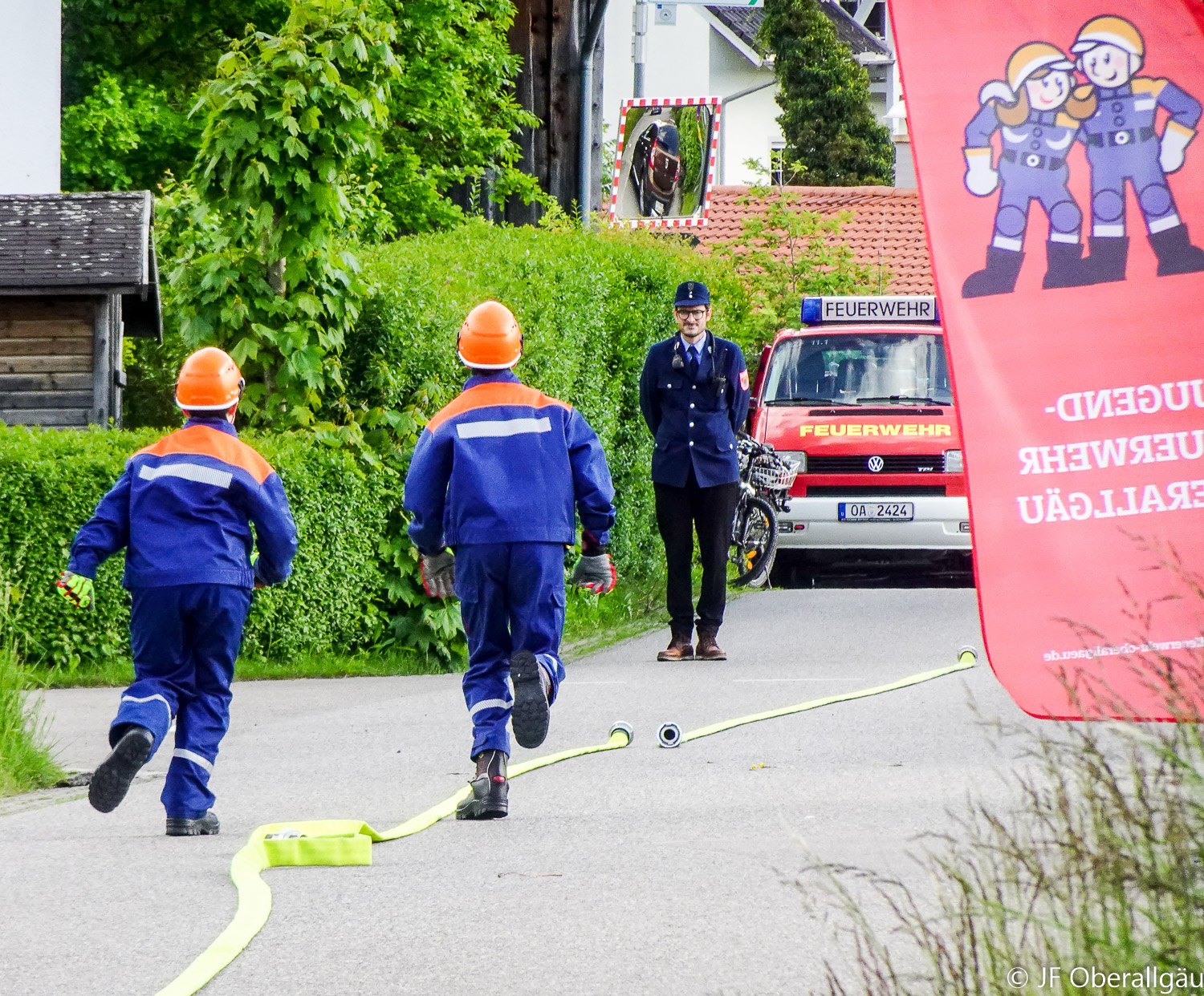 90 Meter Druckschlauchstrecke