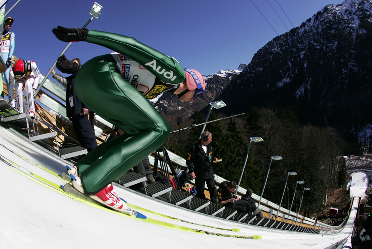 skiflieger an skiflugschanze